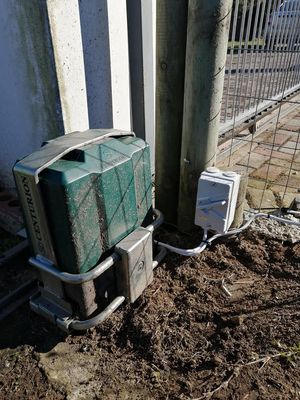 Installed gate motor system with intercom and secure control wiring