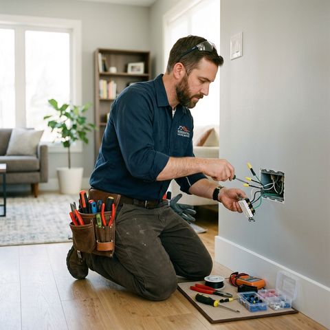 Electrician at work